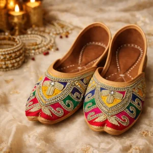 punjabi jutti for women phulwari designer colorful embroidered ethnic footwear